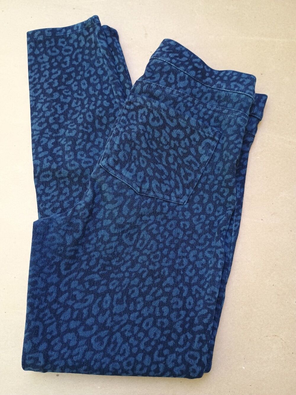 Spanx Jean-Ish Ankle  Leggings Leopard M Skinny High Rise Stretch Denim Shaping